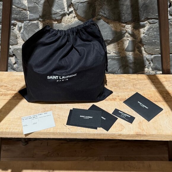 Saint Laurent Taupe Vintage Leather Niki Baby Monogram Chain Bag - Picture 16 of 16